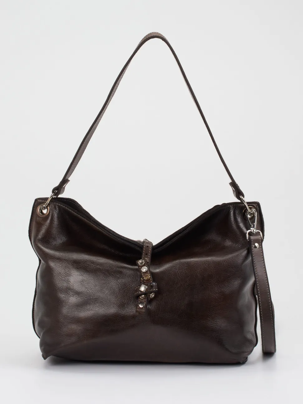 Alchimia – Schultertasche aus Kalbleder Dunkelbraun