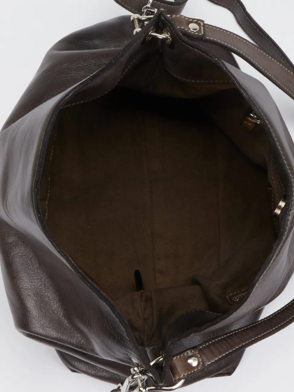 Alchimia – Schultertasche aus Kalbleder Dunkelbraun