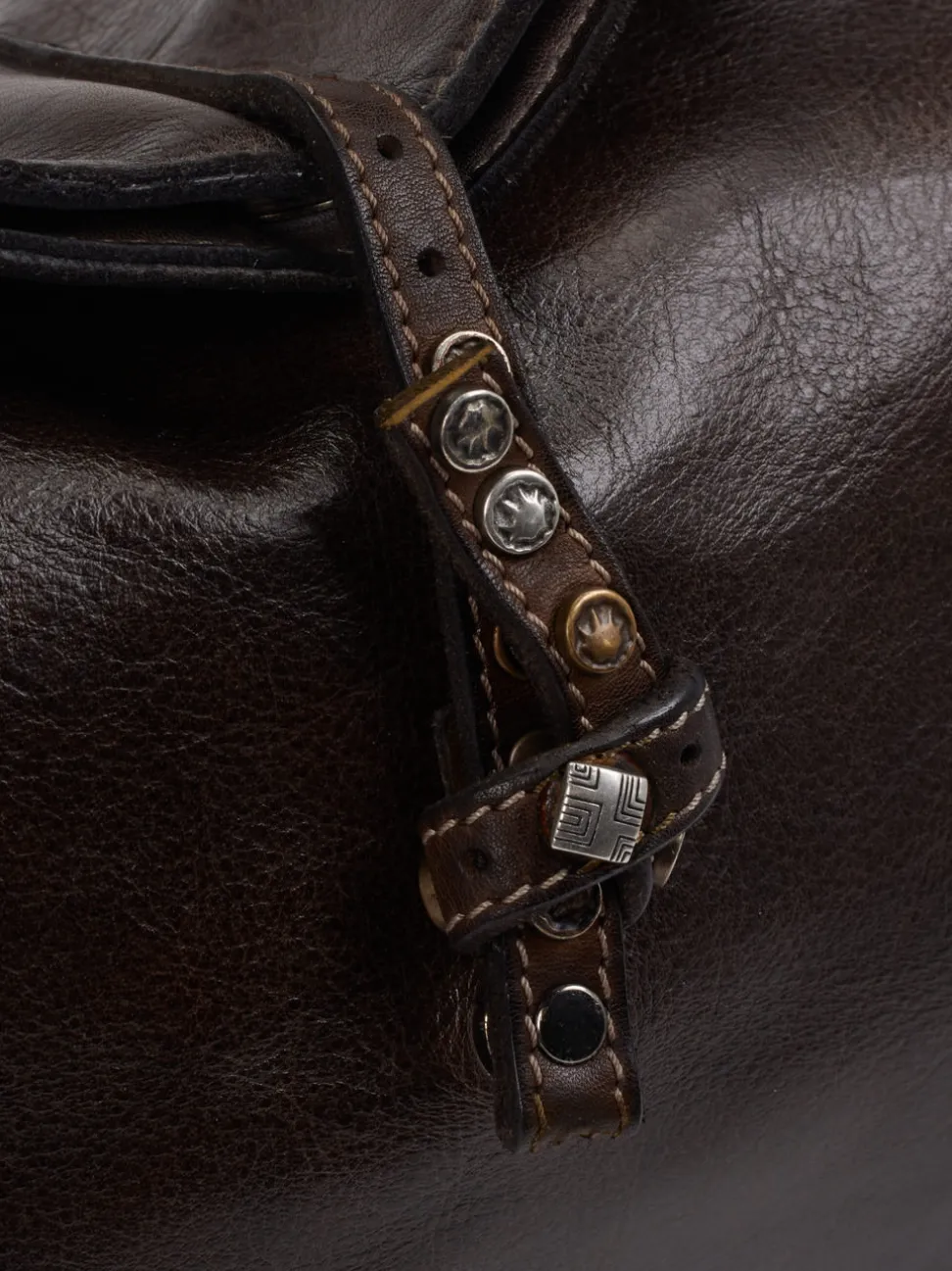 Alchimia – Schultertasche aus Kalbleder Dunkelbraun