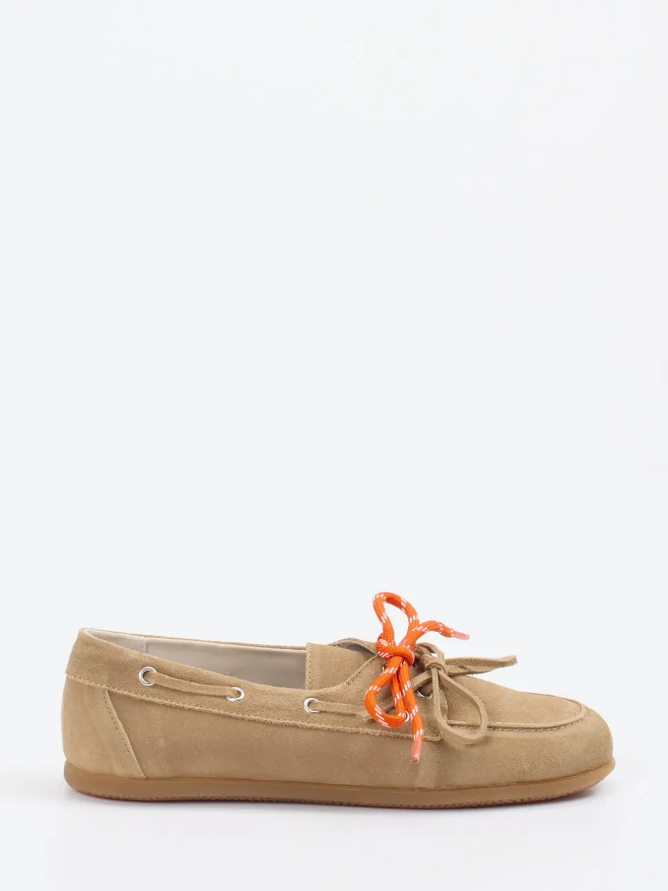 Andrea Puccini – Bootsschuh aus Veloursleder Beige