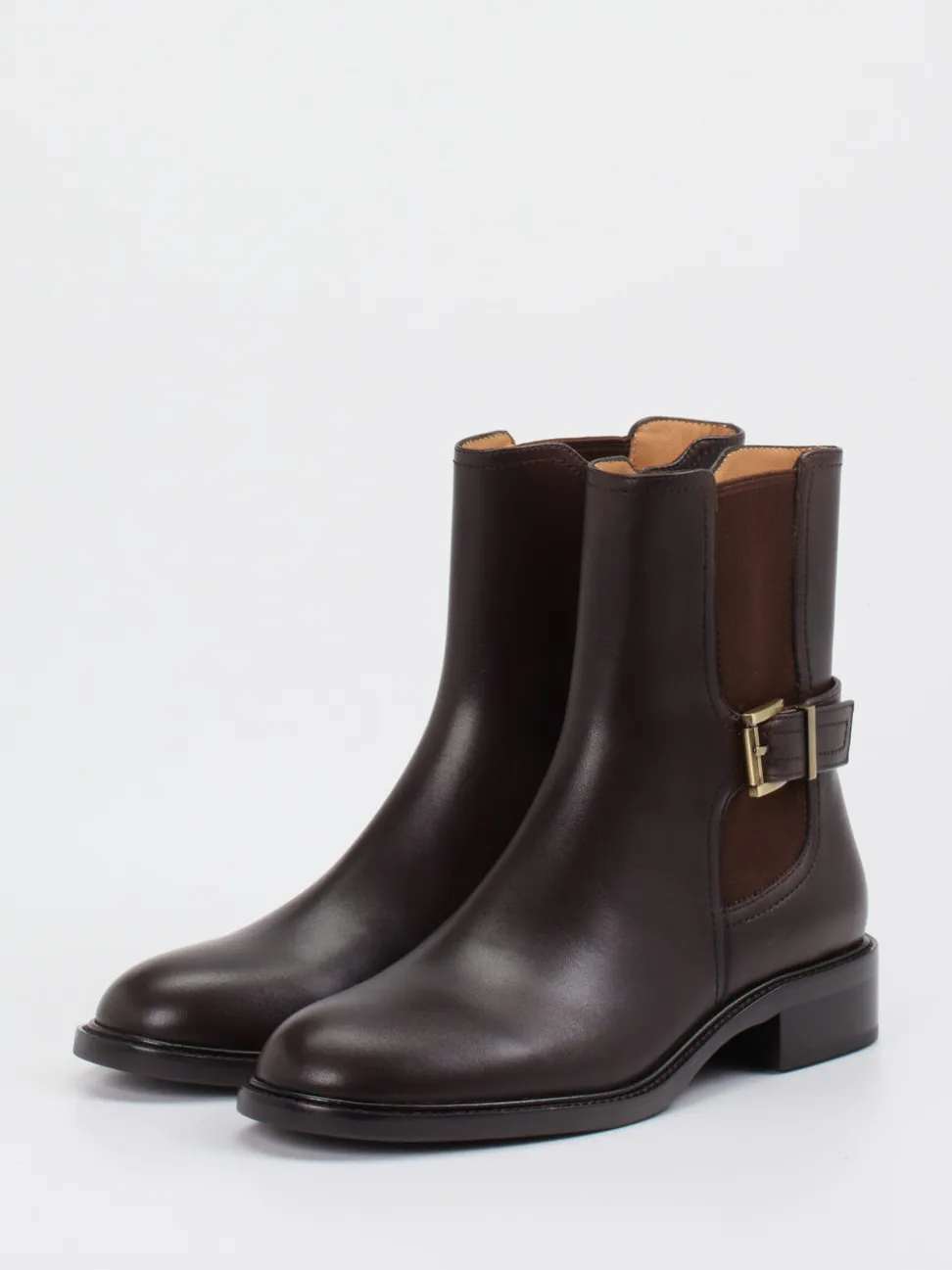Andrea Puccini – Chelsea Boots aus Glattleder dunkelbraun