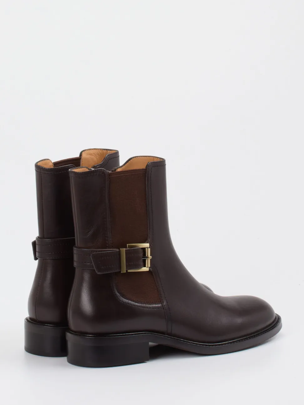Andrea Puccini – Chelsea Boots aus Glattleder dunkelbraun