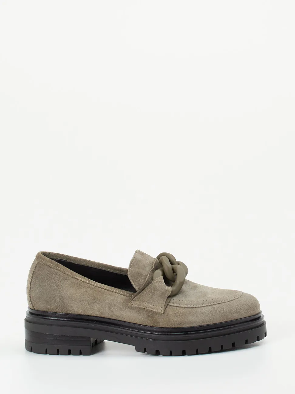 Andrea Puccini – Chunky-Loafer aus Veloursleder steingrau