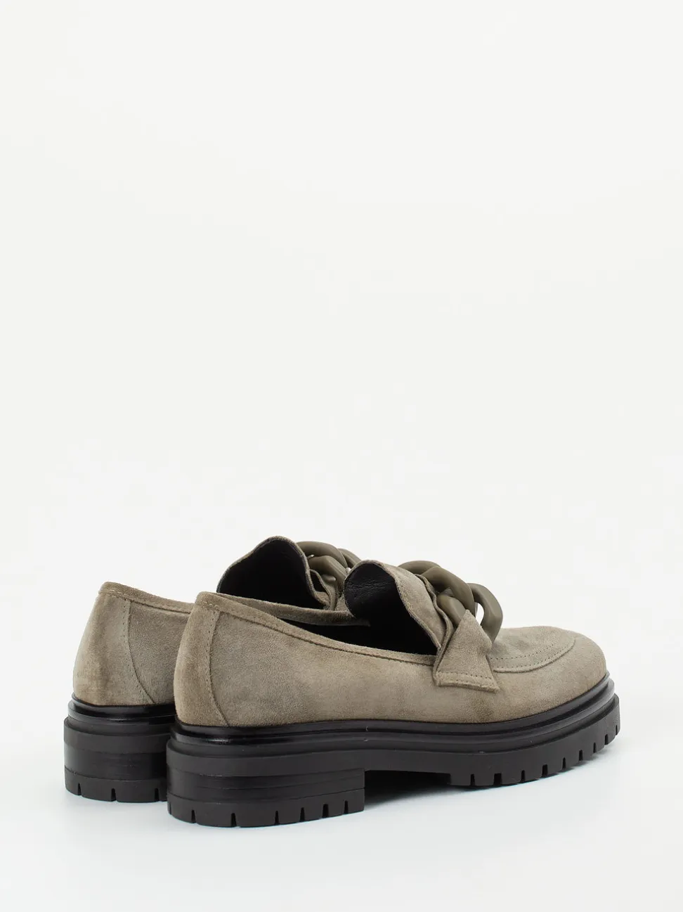 Andrea Puccini – Chunky-Loafer aus Veloursleder steingrau