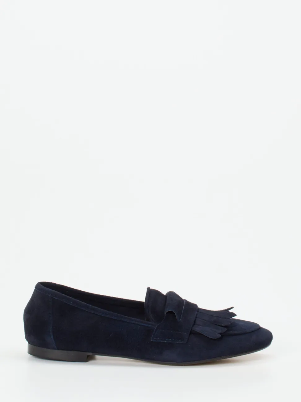 Andrea Puccini – Fransen-Loafer aus Veloursleder Blau