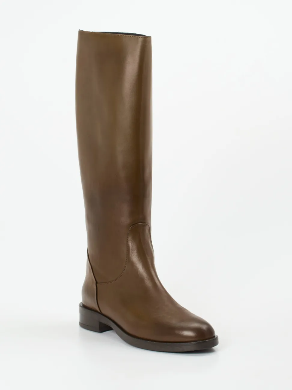 Andrea Puccini – Kniehohe Stiefel aus Kalbleder braun