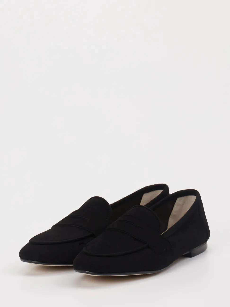 Andrea Puccini – Loafer aus Veloursleder Schwarz