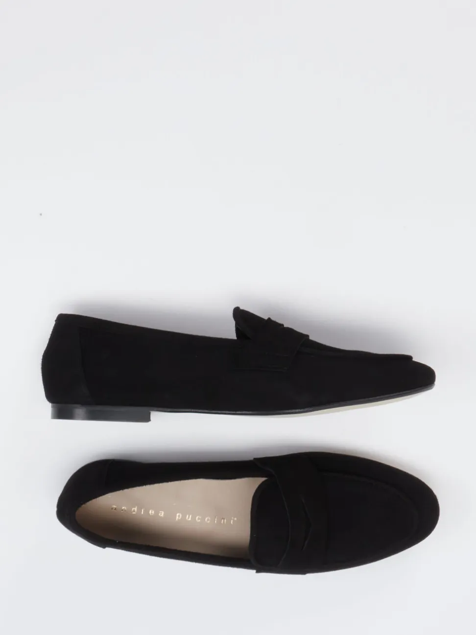Andrea Puccini – Loafer aus Veloursleder Schwarz