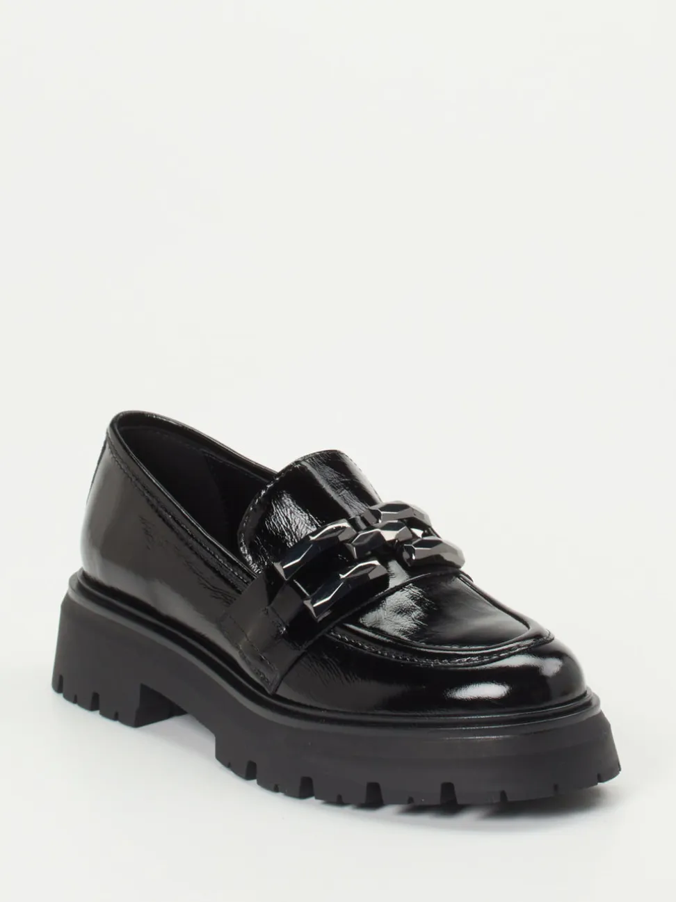 Andrea Puccini – Loafer aus Lackleder Schwarz