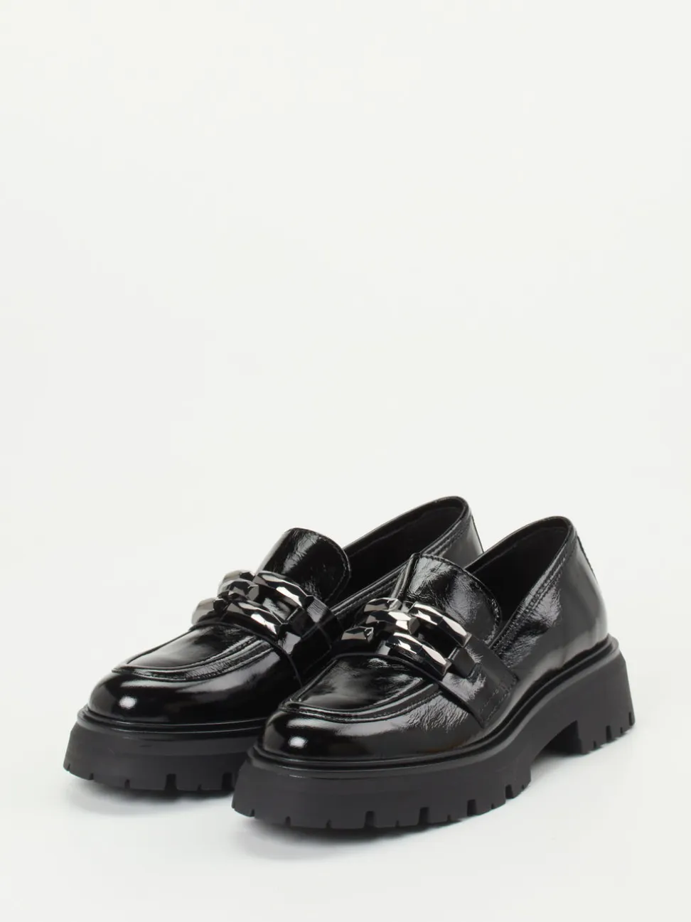 Andrea Puccini – Loafer aus Lackleder Schwarz