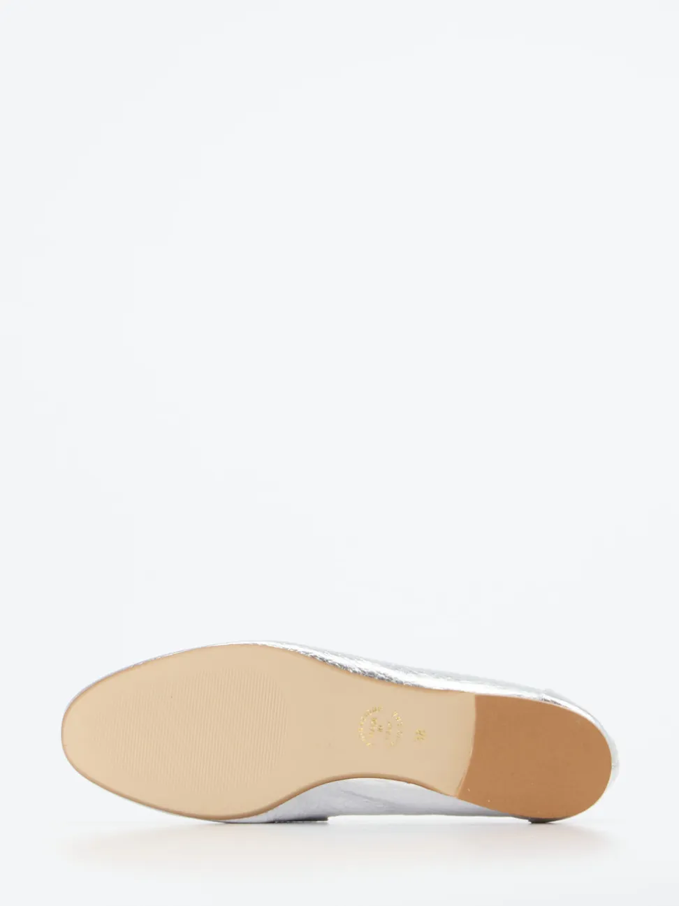 Andrea Puccini – Loafer aus Metallic-Glattleder silber