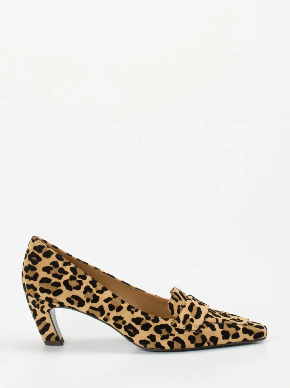 Andrea Puccini – Loafer-Pumps aus Veloursleder Leo-Print