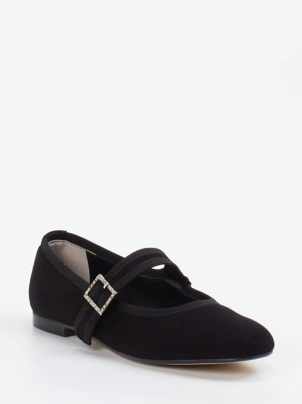 Andrea Puccini – Mary-Jane-Ballerinas aus Kalbleder Schwarz