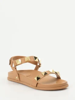 Andrea Puccini – Riemchensandale aus Kalbleder Camel