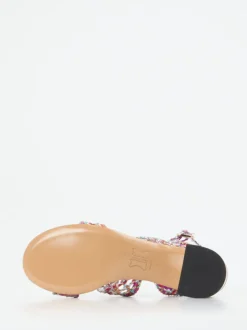 Andrea Puccini – Sandalette aus Metallicleder Multicolor
