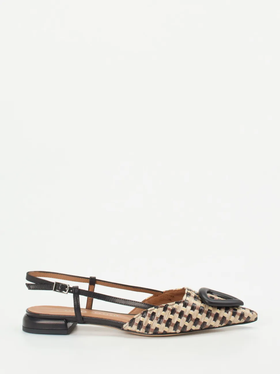 Andrea Puccini – Slingpumps aus Synthetik in Flechtoptik