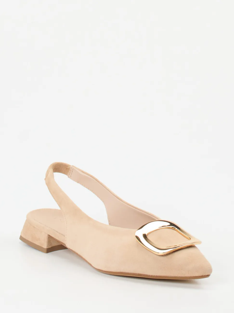 Andrea Puccini – Slingpumps aus Veloursleder Beige