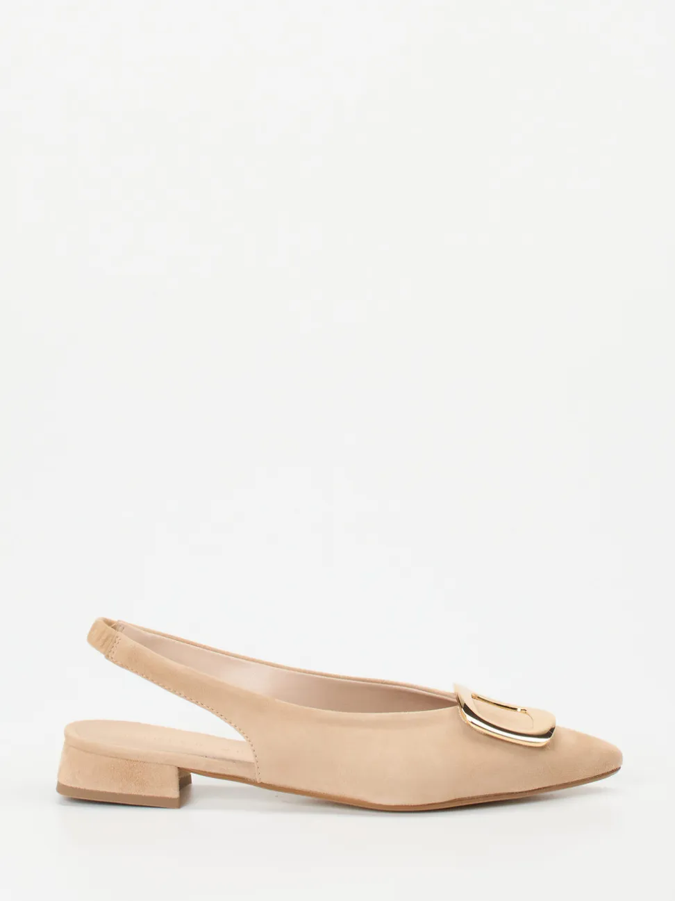 Andrea Puccini – Slingpumps aus Veloursleder Beige