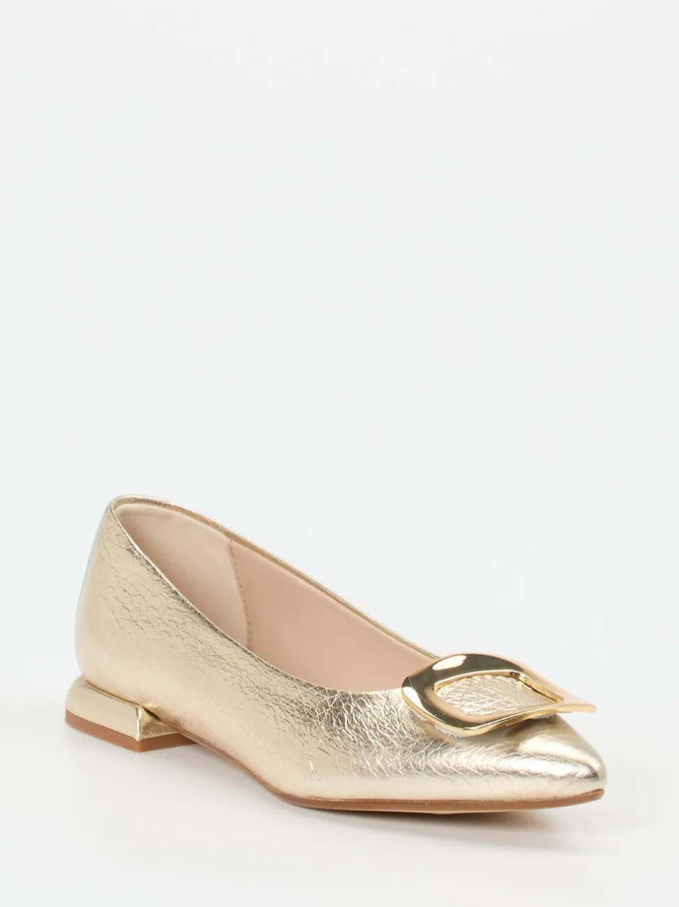 Andrea Puccini – Spitzballerinas aus Metallicleder gold