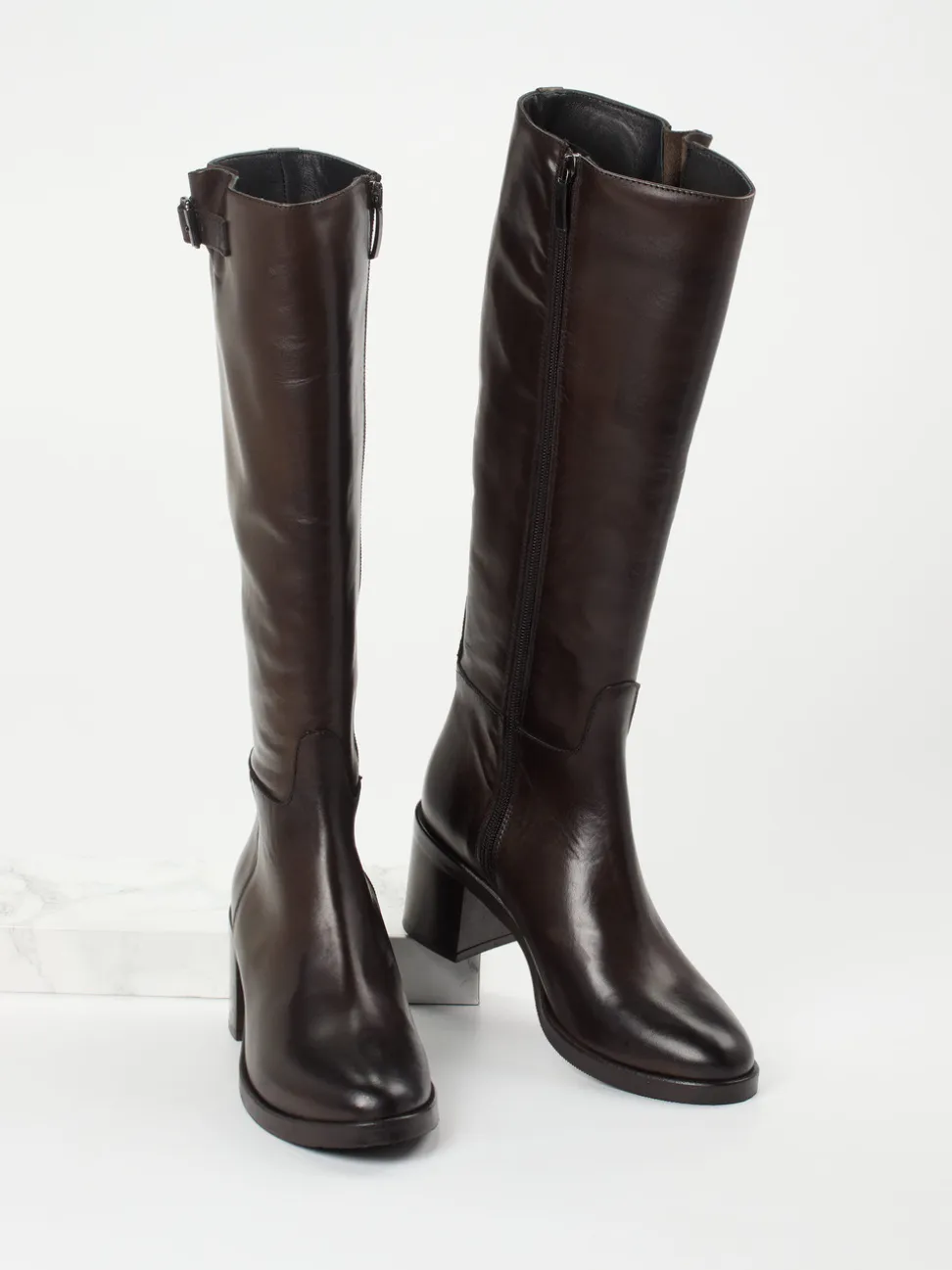 Andrea Puccini – Stiefel aus Kalbleder Dunkelbraun