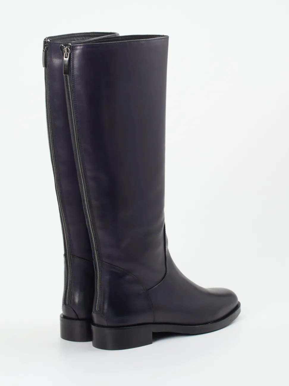 Andrea Puccini – Stiefel aus Kalbleder tiefdunkel violett