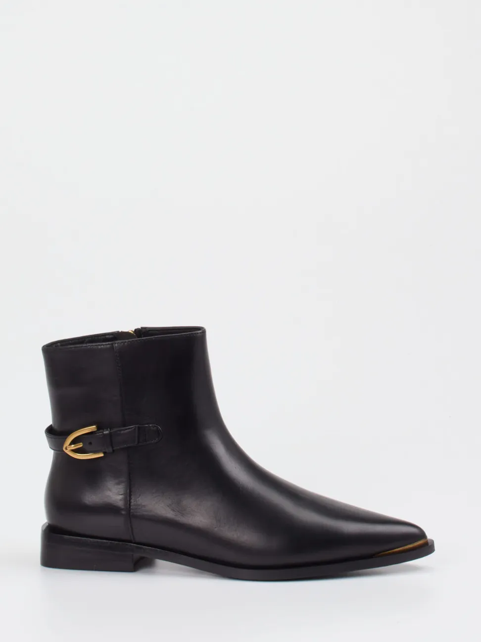 Andrea Puccini – Stiefelette aus Glattleder Schwarz