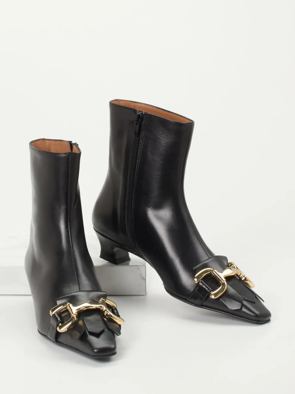 Andrea Puccini – Stiefelette aus Lammleder Schwarz