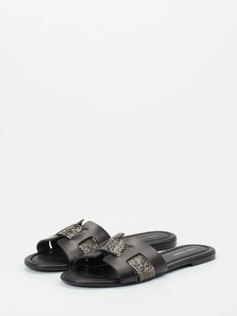 Andrea Sabatini – Pantolette aus Kalbleder mit Strass