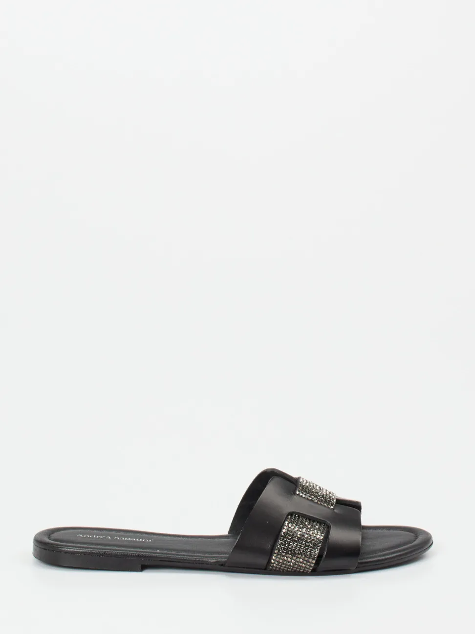 Andrea Sabatini – Pantolette aus Kalbleder mit Strass