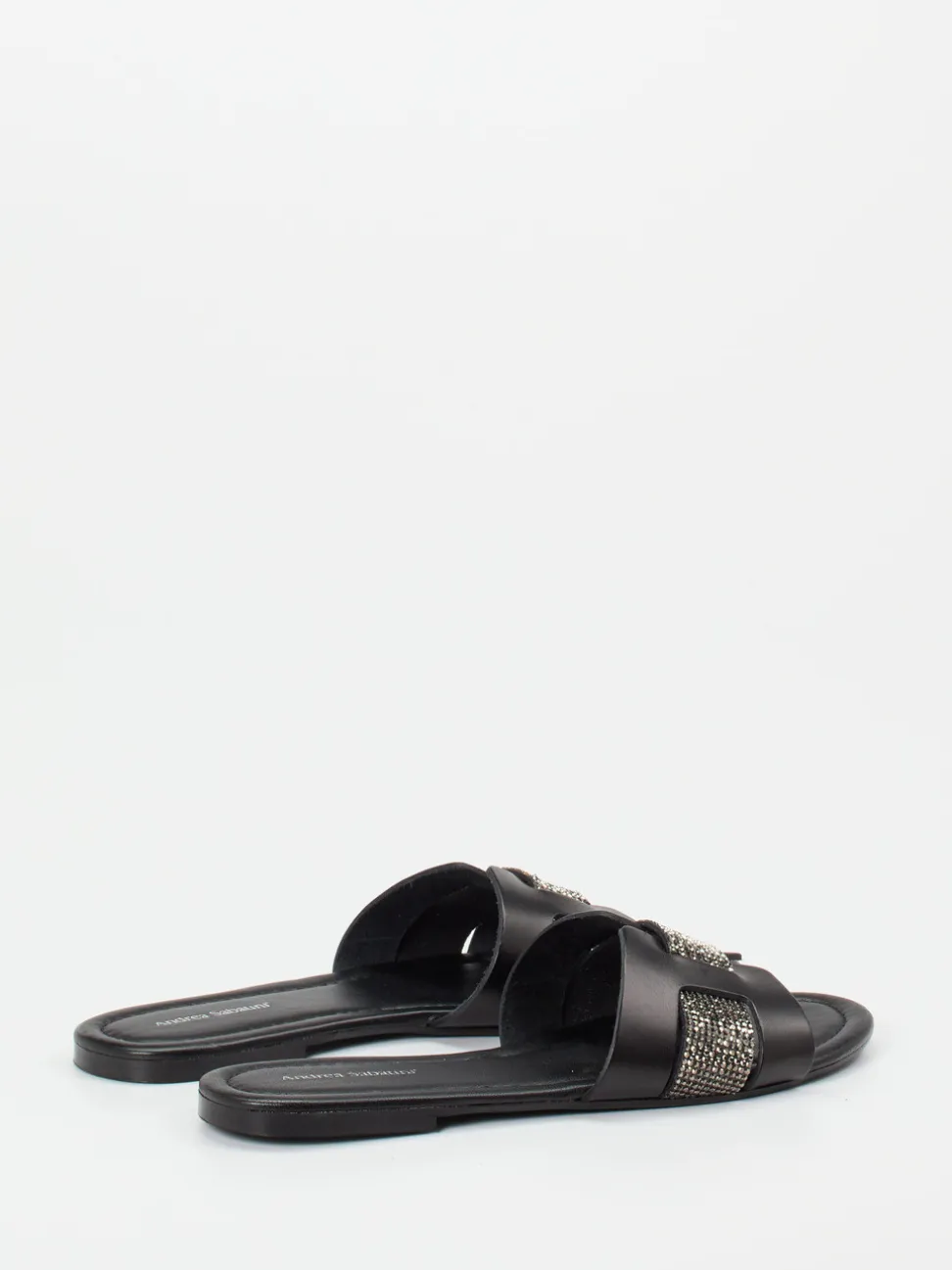 Andrea Sabatini – Pantolette aus Kalbleder mit Strass