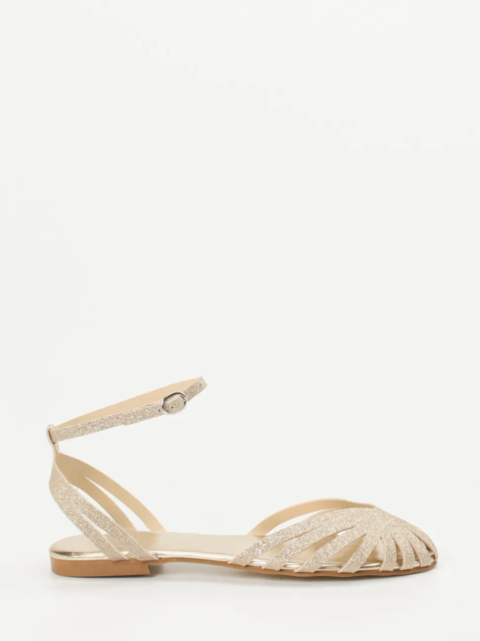 Andrea Sabatini – Riemchensandalen aus Metallicleder gold