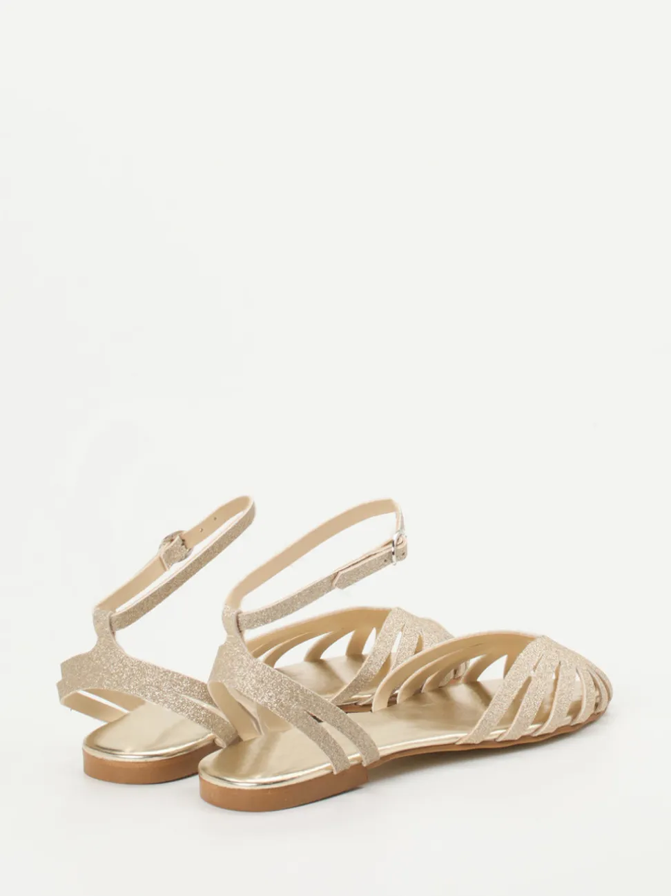 Andrea Sabatini – Riemchensandalen aus Metallicleder gold