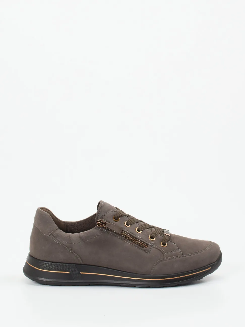 Ara – Komfort-Sneaker aus Veloursleder in Taupe