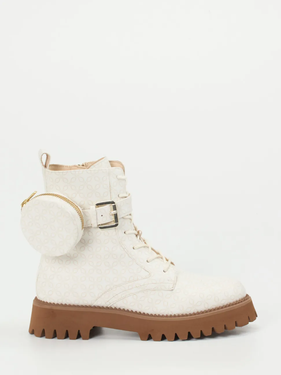 Ara – Schnürboots aus geprägtem Leder in Beige