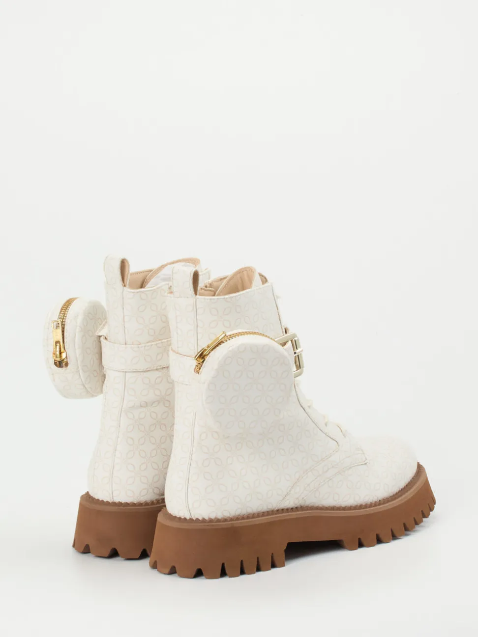 Ara – Schnürboots aus geprägtem Leder in Beige