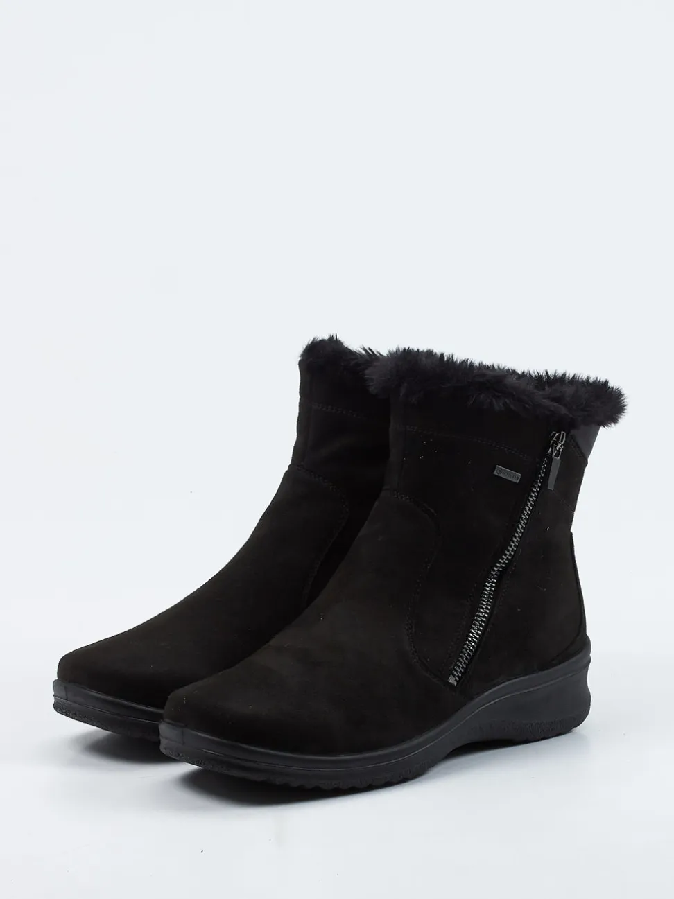 Ara – Winterboots aus Veloursleder schwarz