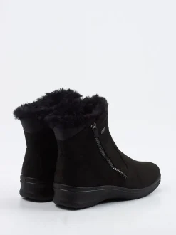 Ara – Winterboots aus Veloursleder schwarz