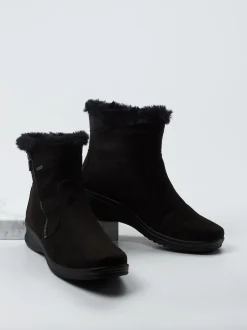 Ara – Winterboots aus Veloursleder schwarz