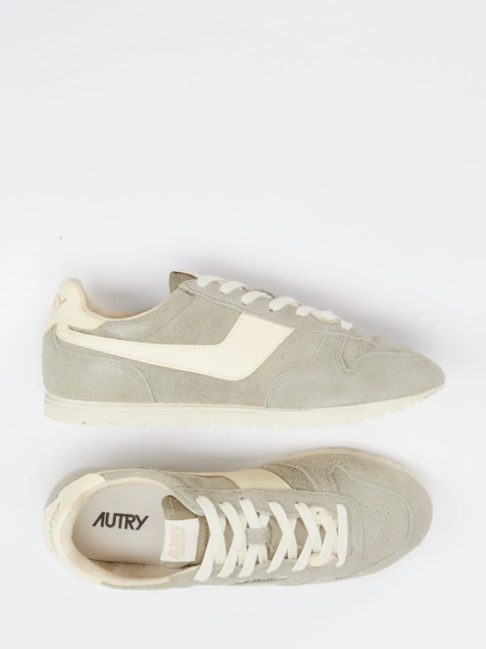 Autry – Sneaker aus Veloursleder in Beigegrau