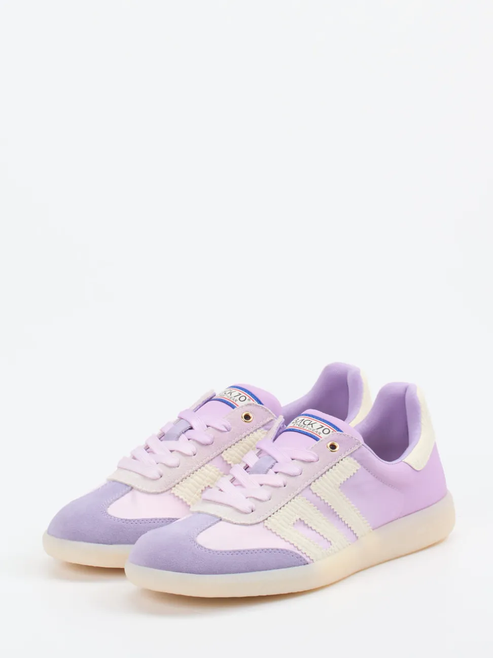 Back 70 – Retro-Sneaker aus Nylon und Veloursleder Flieder
