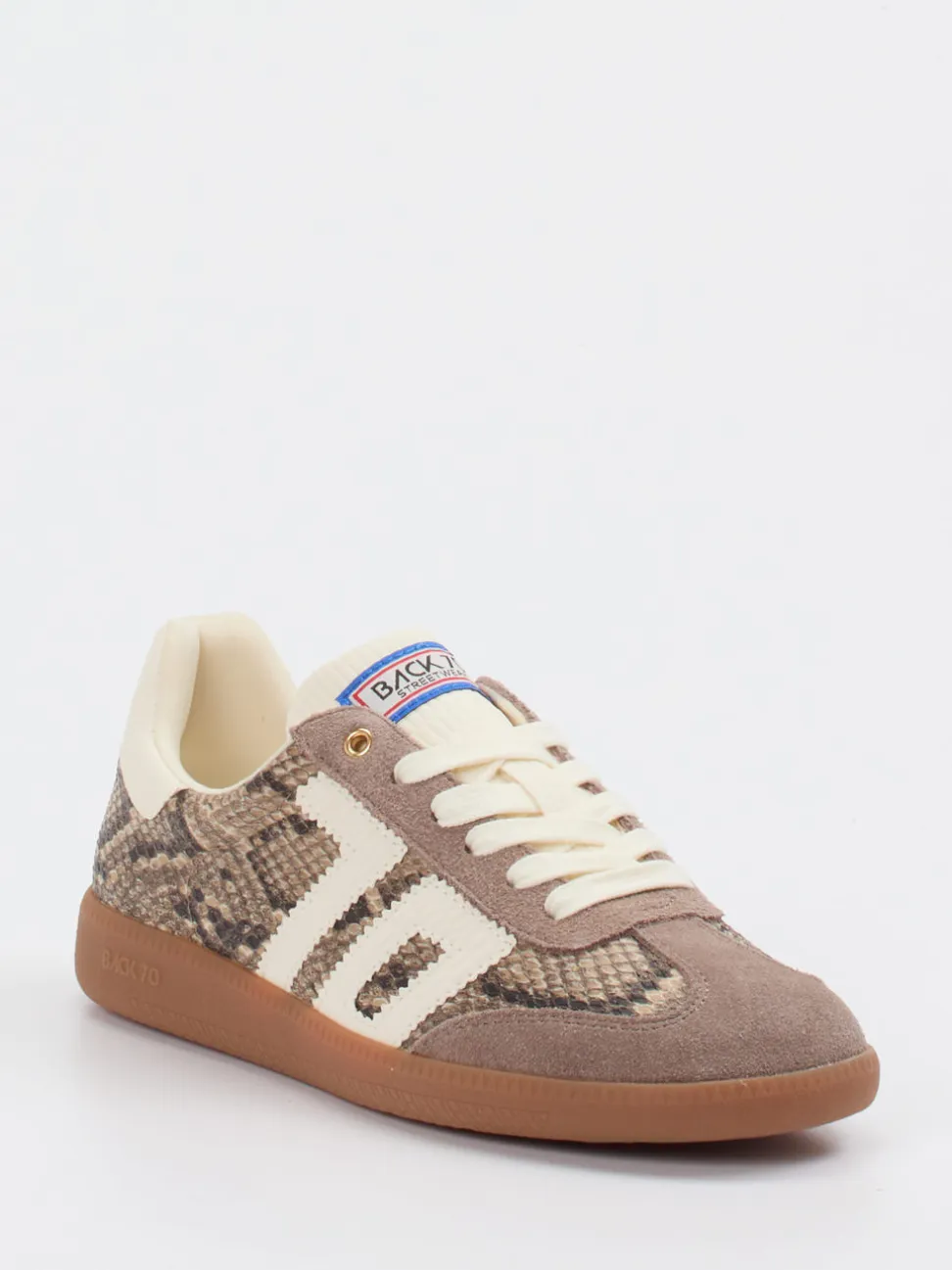 Back 70 – Retro-Sneaker aus Veloursleder mit Schlangenmuster
