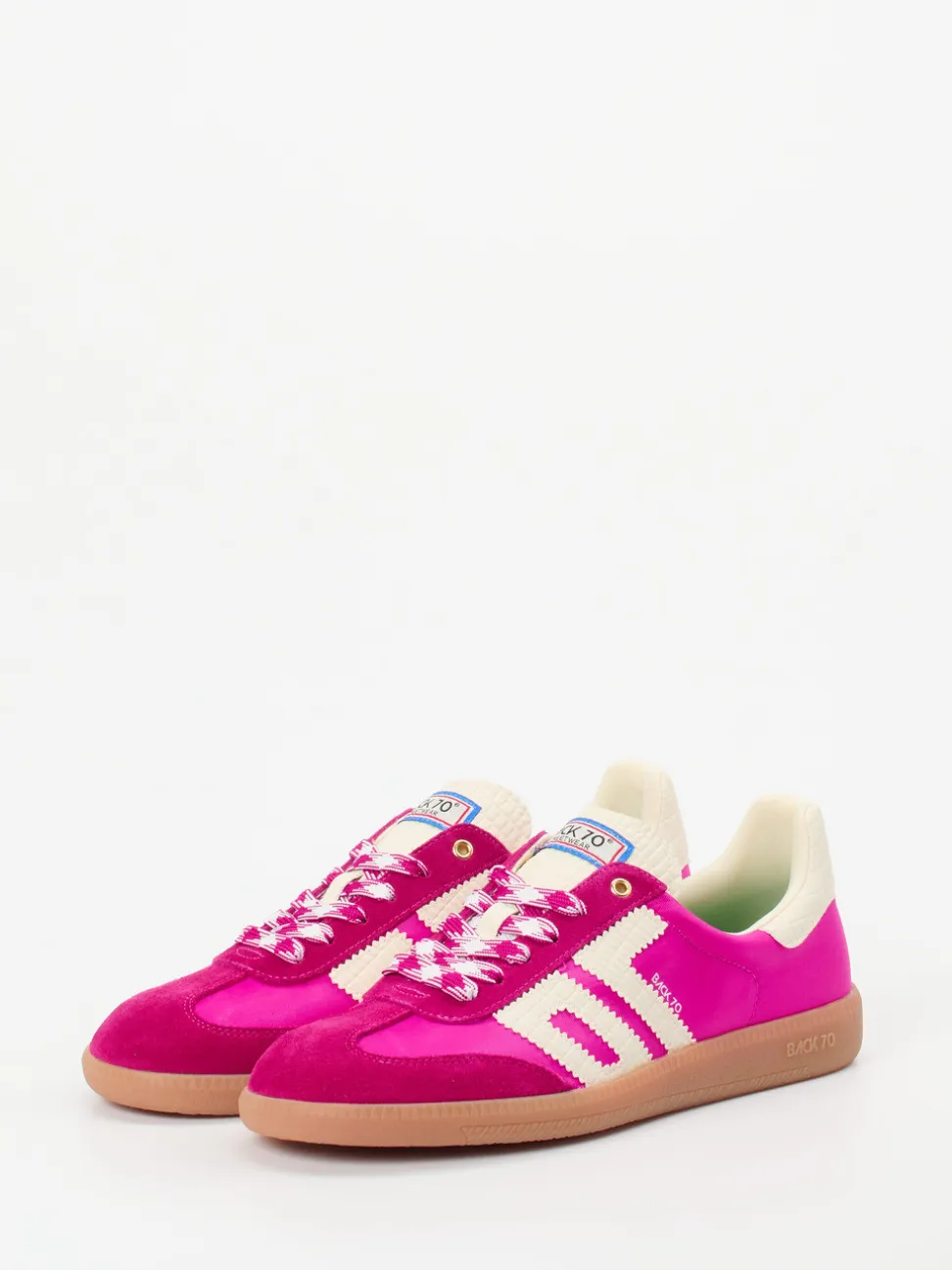 Back 70 – Retro-Sneaker aus Veloursleder und Textil pink