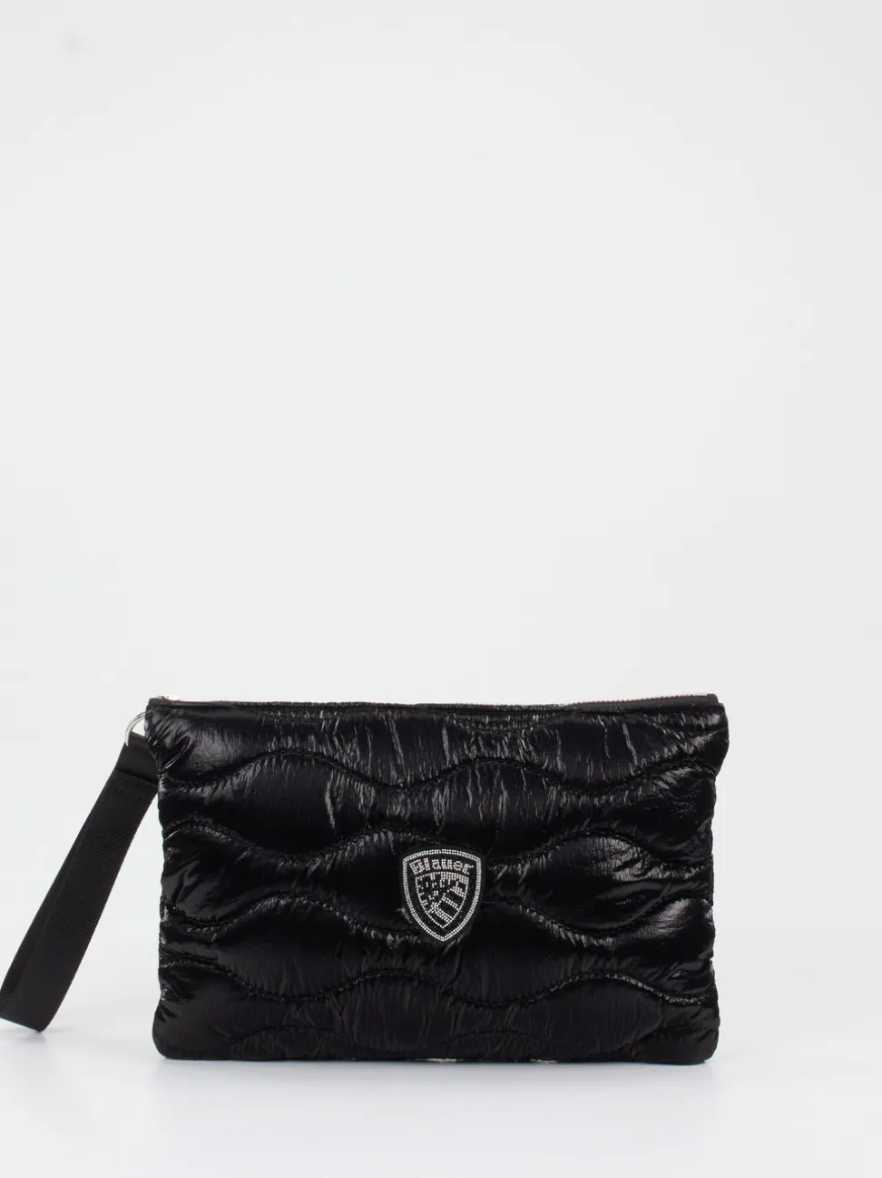 Blauer – Clutch aus Textil in Schwarz glänzend