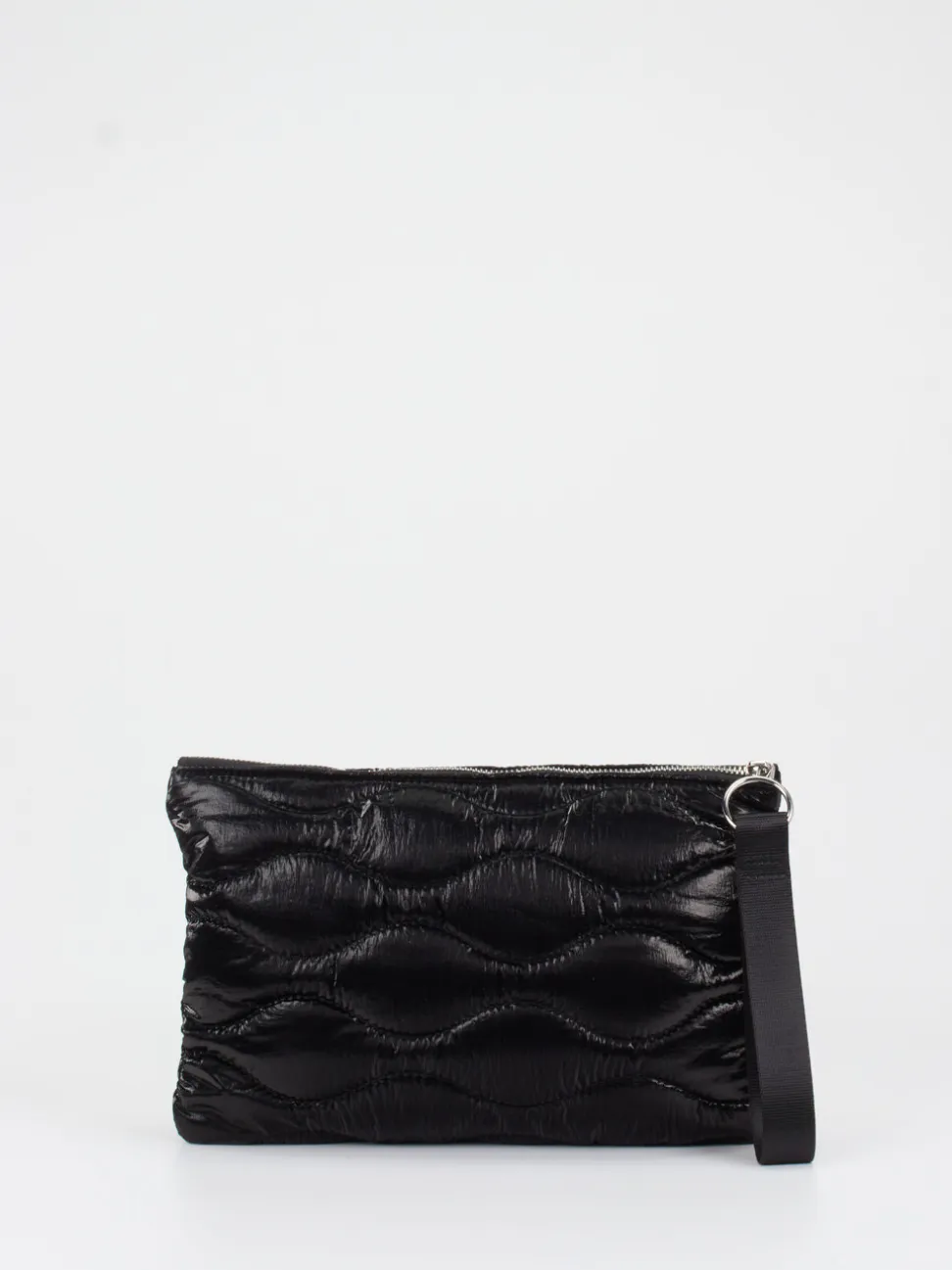 Blauer – Clutch aus Textil in Schwarz glänzend