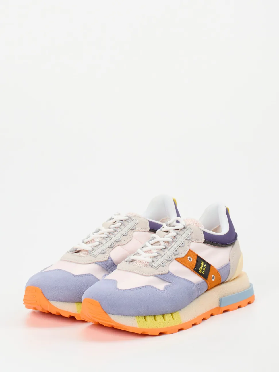 Blauer – Retro-Sneaker aus Veloursleder Flieder
