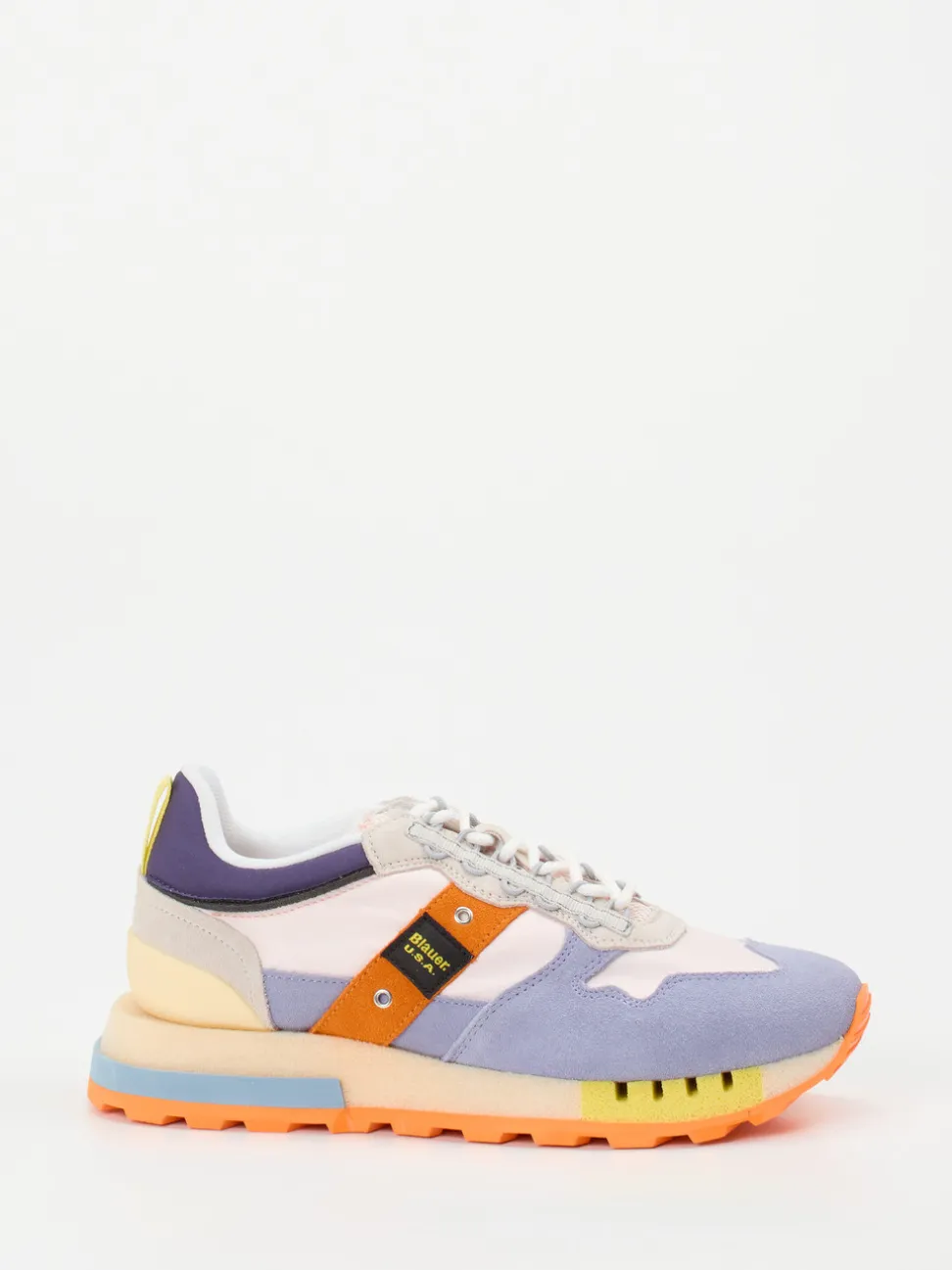 Blauer – Retro-Sneaker aus Veloursleder Flieder