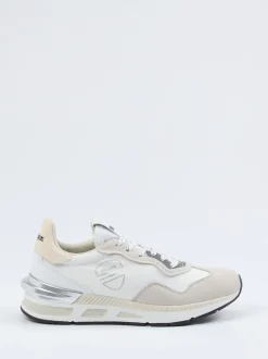 Blauer – Sneaker aus Kalbleder und Nylon Offwhite