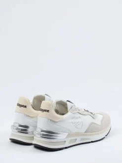 Blauer – Sneaker aus Kalbleder und Nylon Offwhite