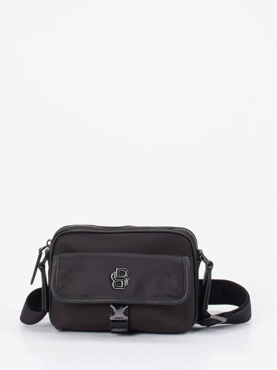 Boss – Crossbody Bag aus Textil in Schwarz