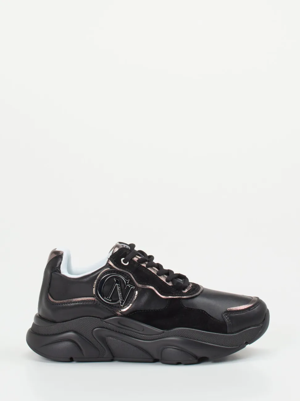 CAFèNOIR – Chunky Sneaker aus Kalbleder schwarz